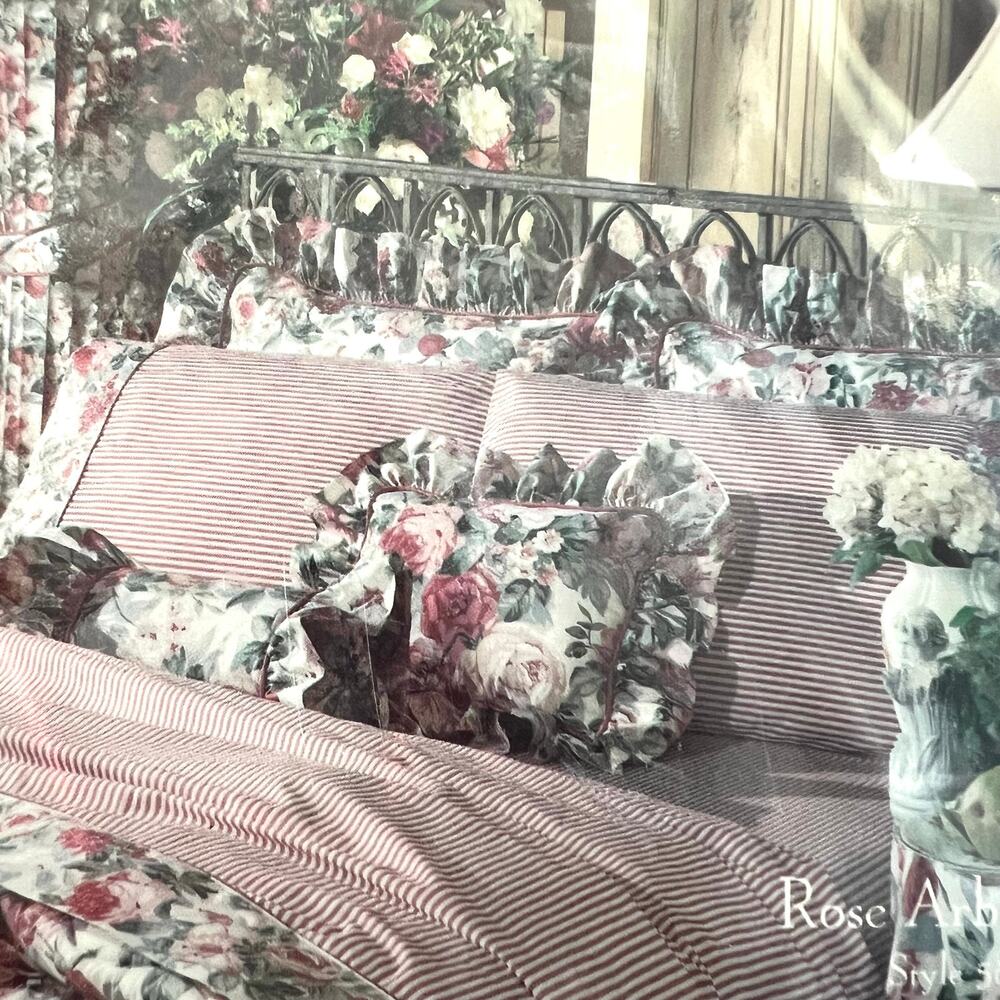 Croscill Arbor Rose dresser runner and extra fabric
